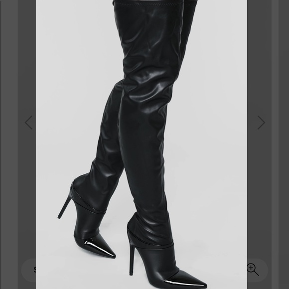 Thigh high leather boots - Picture 4 of 4